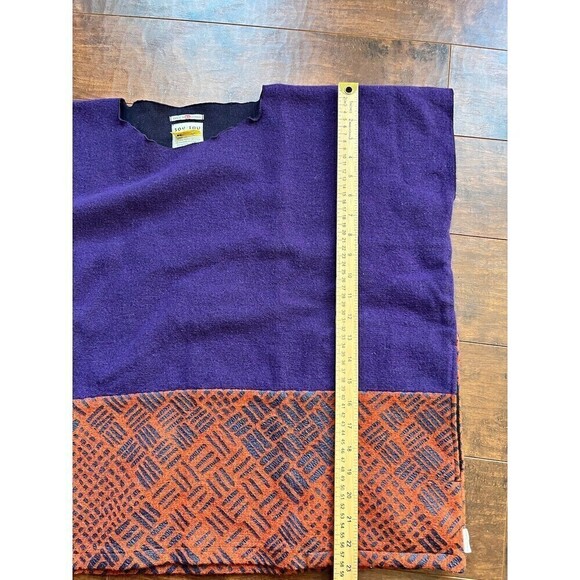 Sou Sou Womens Purple Kantoui Wool Blend Sweater Vest Oversized OSFA - Picture 7 of 10